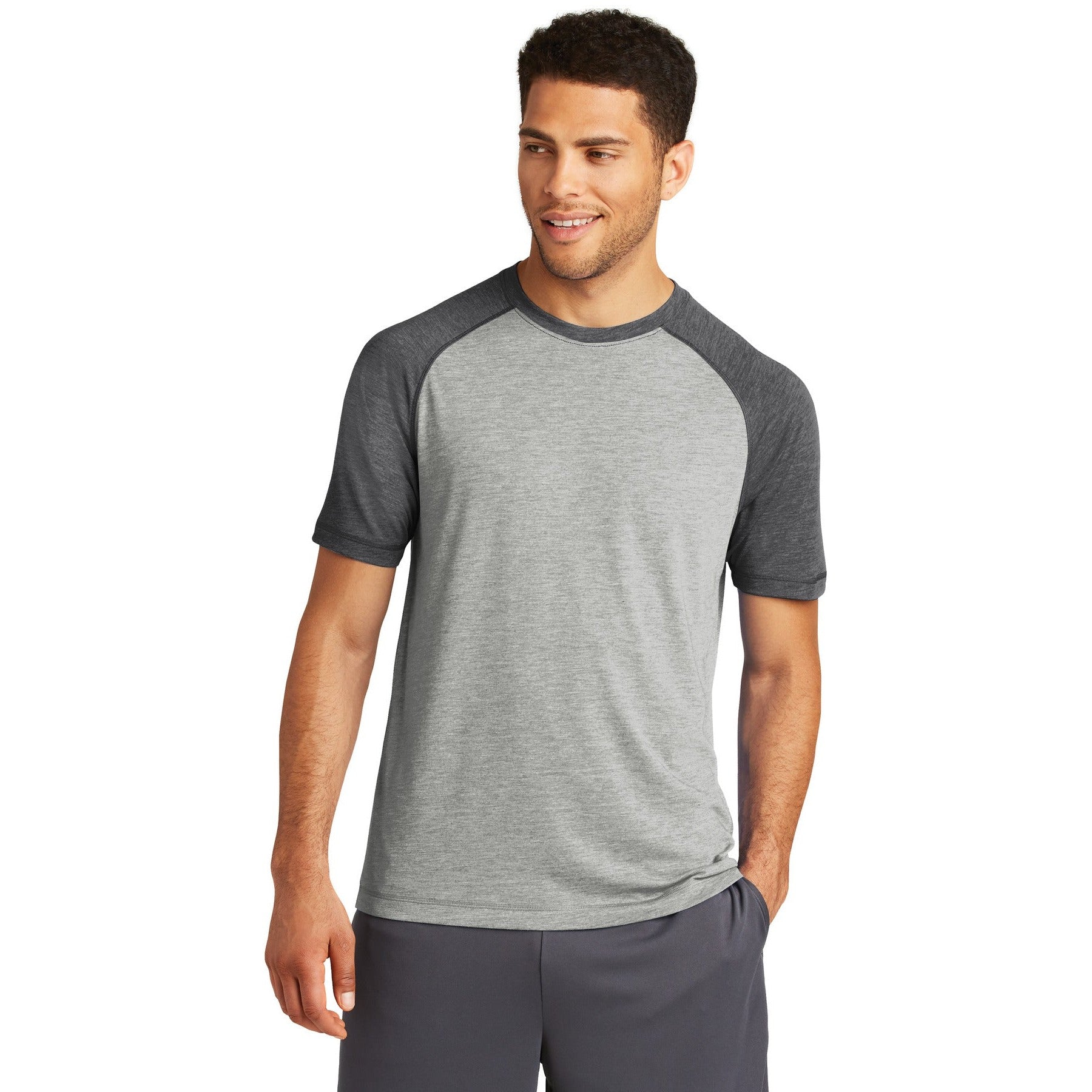 Sport-Tek-Sport-Tek ® PosiCharge ® Tri-Blend Wicking Raglan Tee. ST400-MedTech-4